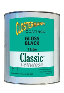 1L Cellulose Jet Black Car/Van/Truck/Bike/Bus Spray Paint CL209/1JB - Picture 1 of 1