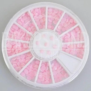 300pc Rhinestone 3D Nail Art Fashion Diamante Craft Bright Round Baby Pink - Picture 1 of 1