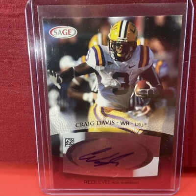 2007 SAGE #A14 Craig Davis Autographs Red Auto - Image 1 of 2