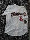 Authentic MAJESTIC 56  HOUSTON ASTROS PINSTRIPE CARLOS LEE Jersey   signed