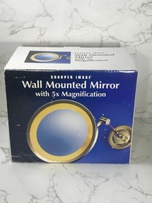 Sharper Image Wall Mounted Mirror 5x Magnification New - Image 1 of 4