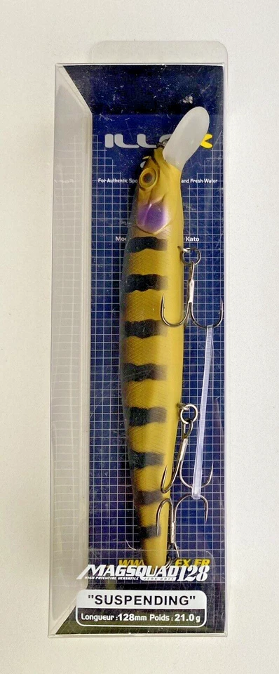 Illex Mag Squad 128 SP Zander Bee – Jackall Bros. Wobbler Jerkbait Köder Hecht - Bild 1 von 1