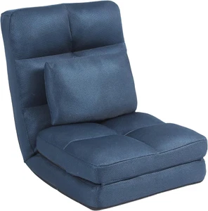Indoor Chaise Lounge Sofa, Floor Chair with Back Support for Adults, 14 Angle Ad - Picture 1 of 9