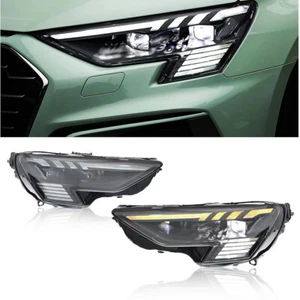 Headlights Matrix Assembly For Audi A3 2021-2024 Sequential Start UP Animation - Picture 1 of 9