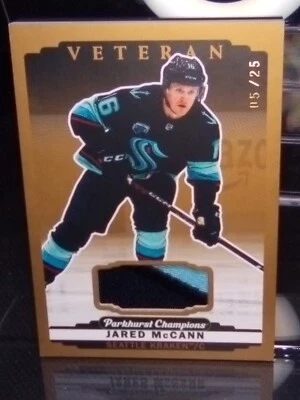 Jared McCann 2022-23 Parkhurst Champions Game Used Patch 05/25 Veteran - Image 1 of 4
