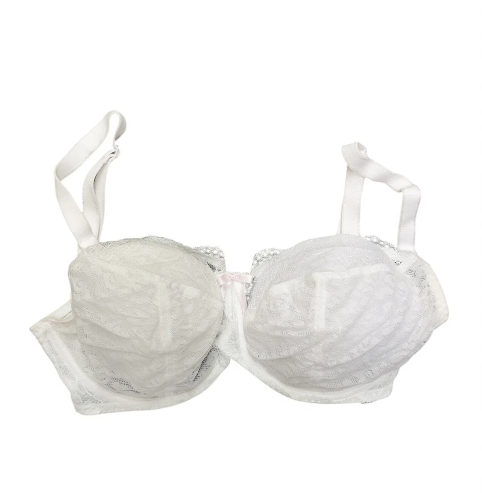 FREYA White Fancies Underwire Plunge Bra, US 32I, UK 32G, NWOT - Image 1 of 1