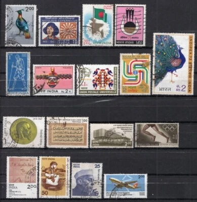 India 1968-1978 Selection 38 Used Stamps Mostly Higher Values - Image 1 of 2