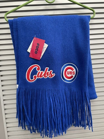 Chicago Cubs MLB  81" x 27" FOCO Blue Oversized Fringed Throw Blanket Scarf Cover
