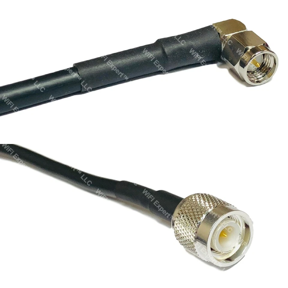 LMR200 Silver SMA MALE ANGLE to TNC MALE Coax RF Cable USA Lot - Image 1 of 1