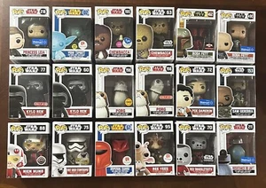 Funko Pop STAR WARS - Set Lotto 18 Diversi - Per lo più Esclusivi - Floccato Chewbacca - Foto 1 di 6