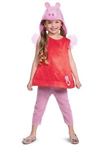 Toddler Peppa Pig Classic Red Dress Halloween Child Costume Girls 2T 3-4T 6