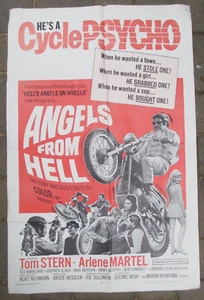 Vintage ANGELS FROM HELL 1968 Original Filmplakat 27" x 41" - guter Zustand - Bild 1 von 4