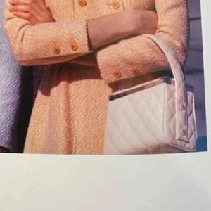 Vintage 1996 CHANEL Off White Quilted Box Vanity Bag - Picture 1 of 15