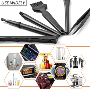 Keyboard Plastic Handle 6 in 1 Keyboard Brush Kit Computer Cleaners Anti Static - Afbeelding 1 van 12