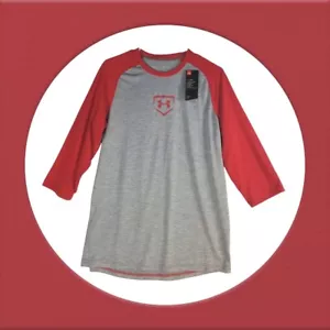 Under Armour men’s Baseball 3/4 Sleeve Raglan Jersey Shirt Size M NWT - Picture 1 of 6