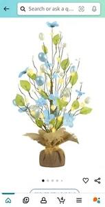 Easter Decorations, 18 Inch Easter Artificial Egg Tree Tabletop Decor with Delic - Picture 1 of 3