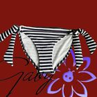 John Lewis Bikini Bottoms Bikini Briefs Tie Side Blue /White Uk Size 8