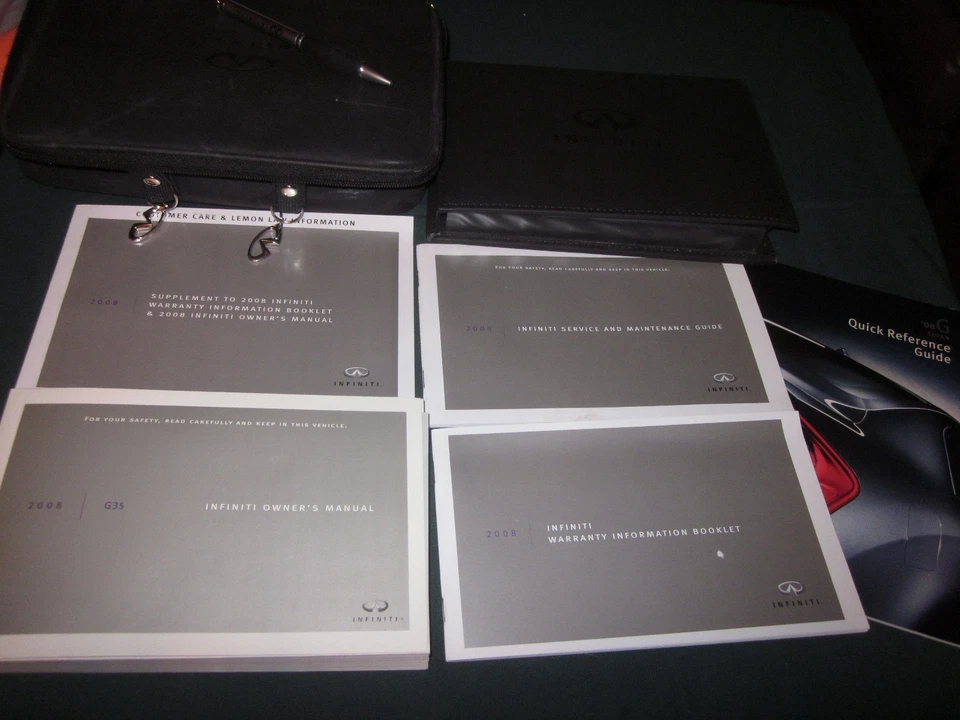 2008 Infiniti G 35 G35 Sedan Owners Manual USUARIO Juego Con / Cajas - Imagen 1 de 1