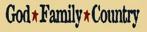 REUSABLE STENCIL ITEM 4928 C ~4"x24"~ GOD FAMILY COUNTRY MYLAR STENCILS - Picture 1 of 1