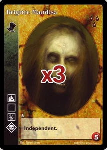 Lot of 3 cards: Brigitte Mandisa [HttB set] - VTES card - Picture 1 of 2