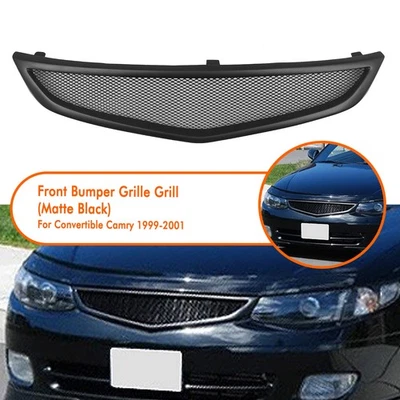 Front Bumper Grille Mesh For Toyota Camry Solara 2 Door 1999-2001 Matte Black 1x - Imagem 1 de 4