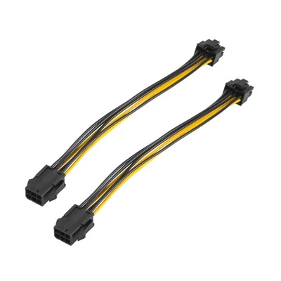 2X(2 Pack Grafik Karte 6 Poliges Bis 8 Poliges PCIe Adapter Strom Kabel (GP2386 - Bild 1 von 4