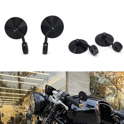 Espejos retrovisores laterales extremos manillar aluminio BMW R NINE T negro para moto de cross Foto 1 de 4