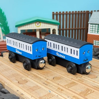 Wooden Railway  Helena & Victoria Passenger Train Custom for Thomas & Friends - Image 1 of 4