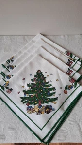 Juego de 4 servilletas de tela para árbol de Navidad Fallani & Cohn hechas en Brasil - Imagen 1 de 6