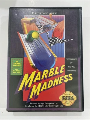 Marble Madness (Sega Genesis, 1991) en caja, auténtico, probado, ¡limpio! Foto 1 de 3