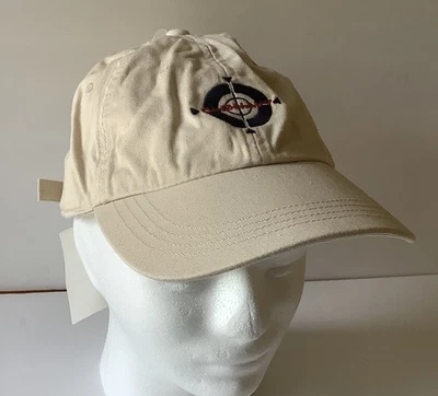 Желтовато-коричневый вышитый старый темно-бейсболка регулируемый новый с Ярлыками, новый из старых запасов - Изображение 1 из 4