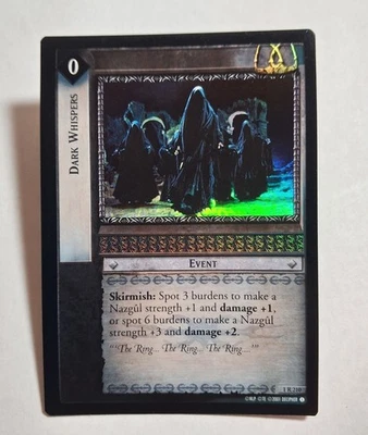 Decipher LOTR TCG Fellowship of the Ring DARK WHISPERS 1R210 FOIL LP - Image 1 of 4