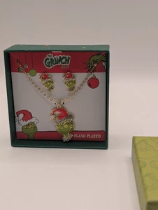 Juego de collar y pendientes de Navidad The Grinch - Imagen 1 de 3