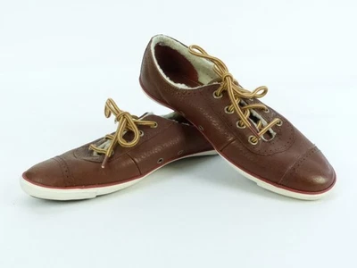 Converse Chucks Damenschuhe Sneaker 37,5 Braun Leder Low Top gefüttert (15087) - Bild 1 von 4