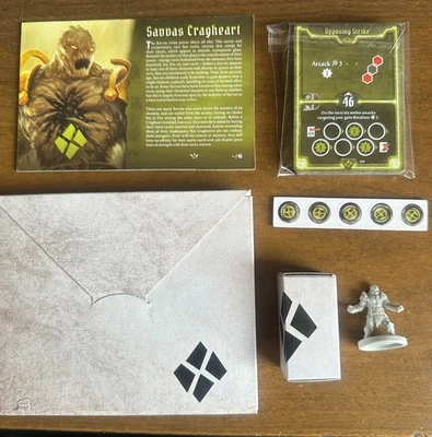 Savvas Cragheart Gloomhaven  Game  Character Tuck Box ards Tokens  And Miniature - Image 1 of 2