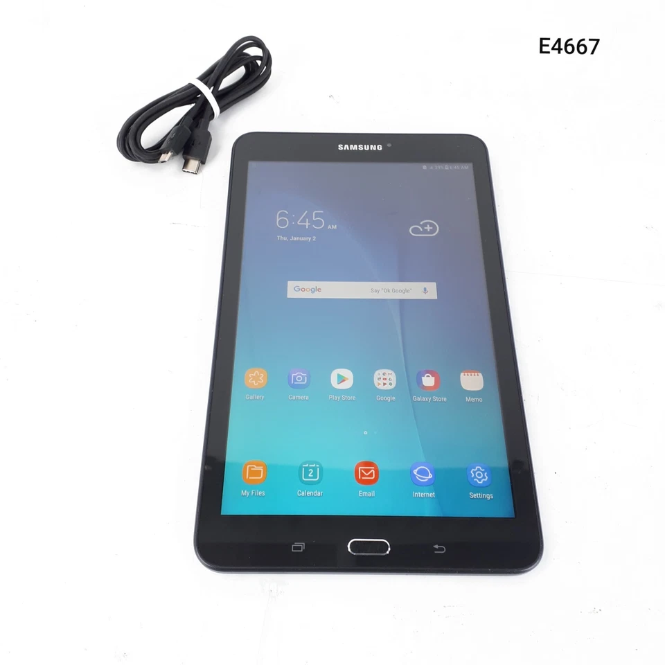 Samsung Galaxy Tab E SM-T377W 16 GB 8" Wi-Fi & Cellular Android Tablet Black - Image 1 of 4