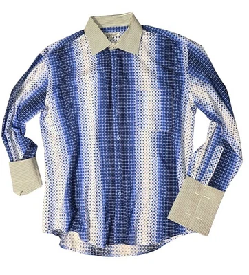 NWT Daniel Ellissa Men's XL 17.5 34/35 Long Sleeve Button Down Shirt Blue w/Tie - Image 1 of 4
