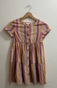 Cat & Jack Multicolor Short Sleeve Button-Down Dress Size M (7/8) - Picture 1 of 3