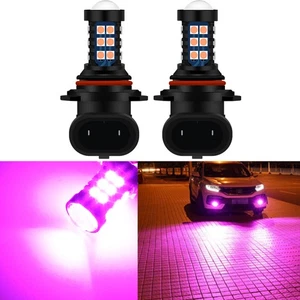 2x 9006 HB4 LED Fog Light Bulbs Pink Fit VW for Golf MK6 2009-2013 Plug and Play - Picture 1 of 8