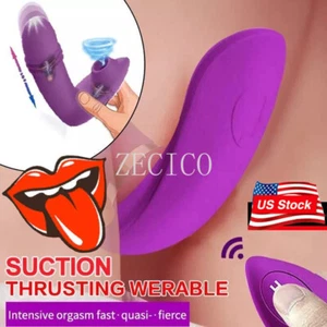 Wearable Thrusting Vibrator Clit Massager Toy For Women Remote Control Waterproo - Picture 1 of 16