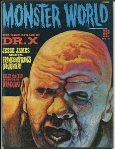 MONSTER WORLD 8 FN+ PAINTED COVER 1966 - Picture 1 of 2