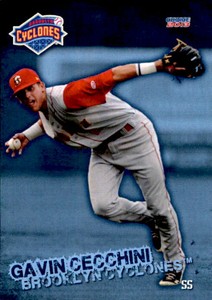 2013 Brooklyn Cyclones Choice #5 Gavin Cecchini Lake Charles Louisiana LA Card