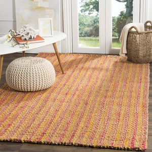 Safavieh Hand Woven Natural Fiber Collection Pink/Multi Area Rugs - NF262A - Picture 1 of 12