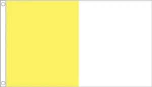 SAFFRON YELLOW and WHITE FLAG 5' x 3' Irish Antrim County GAA Gaelic Football - Picture 1 of 1