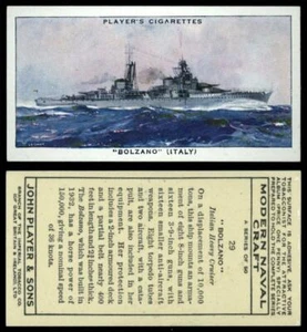 Bolzano #29 Modern Naval Craft 1939 John Player & Sons Card - Picture 1 of 1