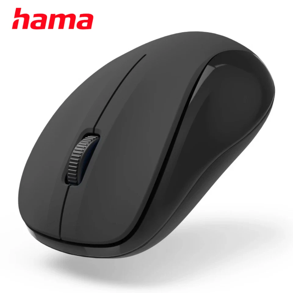 Hama MW300 V2 3 Button Wireless Optical Mouse/1200DPI/Silent/PC/Black - Image 1 of 3