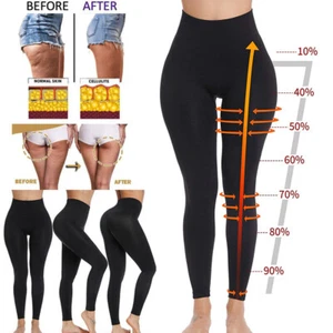 High-Waisted Tummy Control Shaping Pants Anti-Cellulite Capri Leggings for Women - Picture 1 of 14