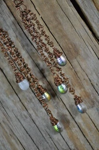 Unicorn Tears Dangle Earrings USA Handmade Copper Jewelry Unicorn Earrings - Picture 1 of 9