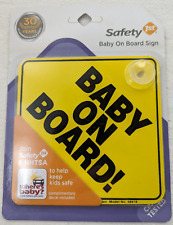 Safety 1st Baby on Board! Suction Cup Yellow Sign - NHTSA - Crash Tested