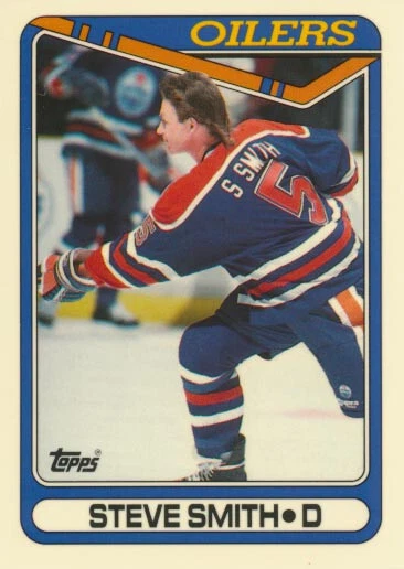 1990-91 Topps Tiffany #368 STEVE SMITH - Edmonton Oilers - Bild 1 von 1